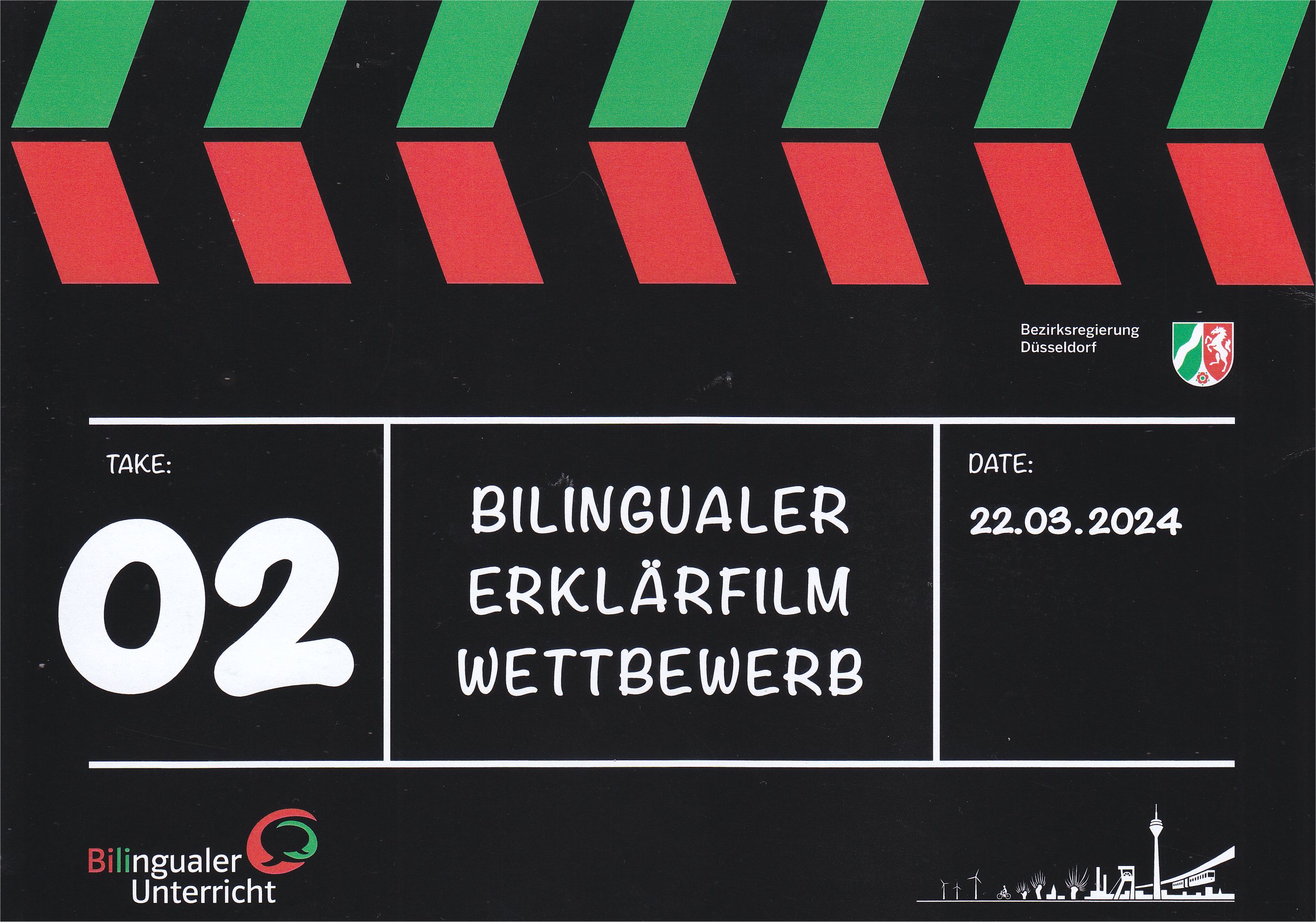 Nachrichtenbild: Die Klasse 8c nimmt am bilingualen Erklärfilmwettbewerb teil