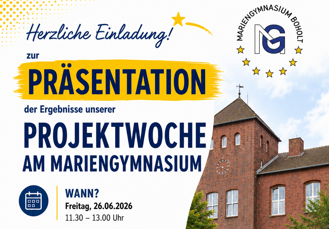 Nachrichtenbild: Einladung zur Präsentation am Ende der Projektwoche