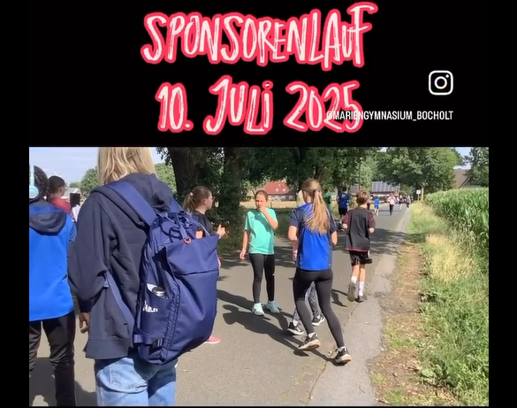 Nachrichtenbild: Sponsorenlauf am Mariengymnasium